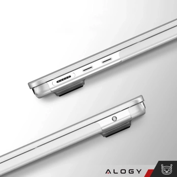 Schutzhülle für Apple MacBook Air 13,6" - M2/M3 2022/2023/2024/2025, Alogy AirGuard™ Flexible Hülle, Matt Transparent Weiß