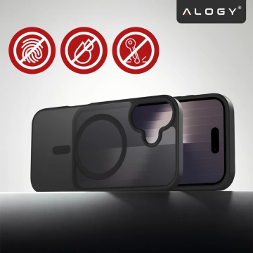 Zestaw 3w1 Etui Hybrydowe MagSafe + 2x Szkło Hartowane do Apple iPhone 17, Wzmocniona Ochrona, Odporne i Precyzyjnie Dopasowane, Alogy 3in1 Case Pack™ – Czarne