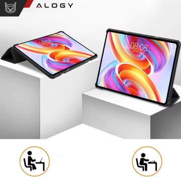 Etui na tablet Lenovo Tab M10 3gen 3 GEN 10.1 2022 TB328FU TB328XU obudowa Case Alogy Book Cover Szare + Szkło + Rysik