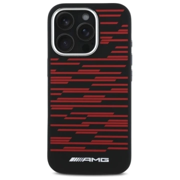 Etui do iPhone 16 Pro AMG Silicone Graphics MagSafe Black Red