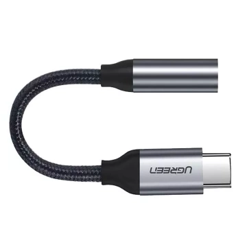 Ugreen przejściówka do słuchawek z 3,5 mm mini jack na USB Typ C 10 cm szary (30632)