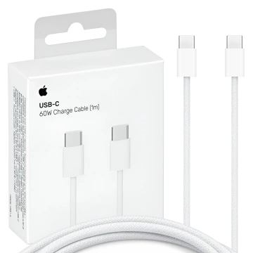 Kabel Apple USB-C do USB-C 1m, 60W, biały, trwały, oryginalny