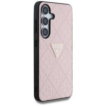 Etui Guess Hot Stamp 4G Triangle Logo do Samsung Galaxy S25 Różowy