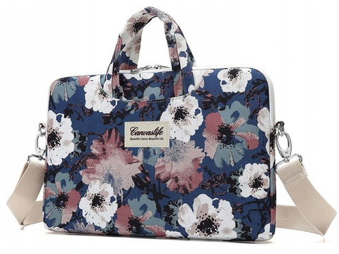 Torba pokrowiec Canvaslife Briefcase etui do laptopa 15 do Macbook Pro Blue Camella