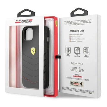 Etui na telefon Ferrari  iPhone 13 mini 5,4" czarny/black hardcase Off Track Quilted