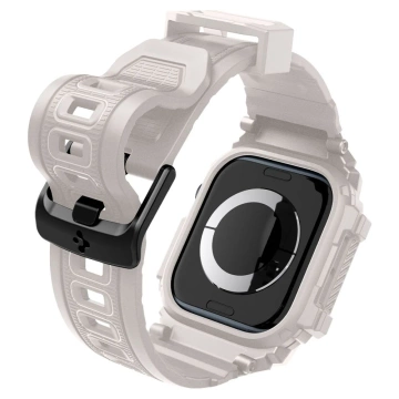 Hülle mit Armband für Apple Watch 10 (46 mm) Dune Beige Weiß Spigen Rugged Armor Pro