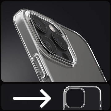 Glashülle für iPhone 16 Pro Spigen Liquid Crystal Schutzhülle für das Crystal Clear-Telefon