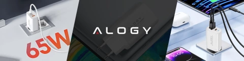 Alogy GaNCharge Kompaktes 3-in-1-Wandladegerät, schnelles Laden, GaN3, 65 W, USB-A, 30 W, 2 x USB-C, 65 W, Weiß
