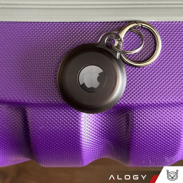 Locator-Hülle für Apple AirTag Schlüsselanhänger, wasserdichte Hülle Alogy 360, IPX8-Gehäuse mit Anhänger, mattschwarz