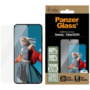 Gehärtetes Glas für Samsung Galaxy S25 PanzerGlass Ultra-Wide Fit