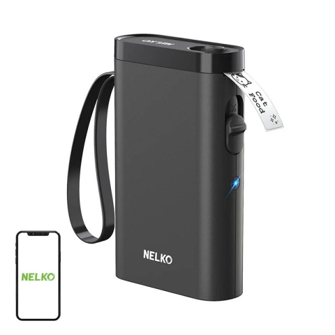 Nelko P21 Bluetooth USB-C Thermo-Etikettendrucker Schwarz