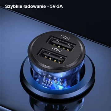 USAMS Autoladegerät C31 3A 2xUSB-A Fast Charge blau/blau CC162CC02 (US-CC162)