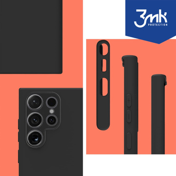 Hülle für Samsung Galaxy S24 Ultra 3mk Matt Case Gehäusedeckel Mattschwarze Rückseite