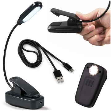 Lampka Alogy LED nocna na biurko biurkowa do czytania lampa regulowana giętka bezprzewodowa micro USB czarna