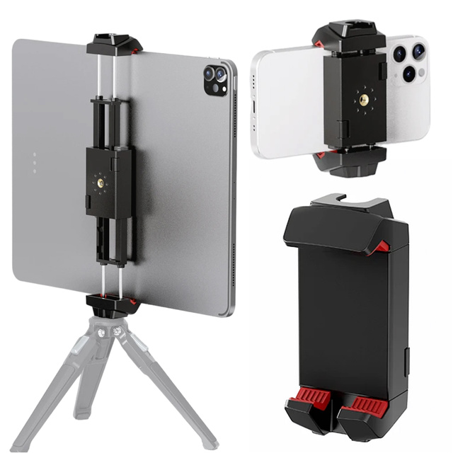 Uchwyt obrotowy 360 Alogy na telefon tablet do statywu tripodu 1/4 cala zimna stopka Czarny