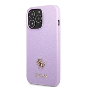 Etui Guess GUHCP13LPS4MU do Apple iPhone 13 Pro / 13 6,1" purpurowy/purple hardcase Saffiano 4G Small Metal Logo