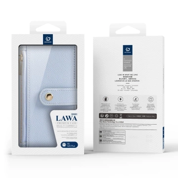 Etui do Samsung Galaxy S25+ Dux Ducis Lawa Skórzane Niebieskie