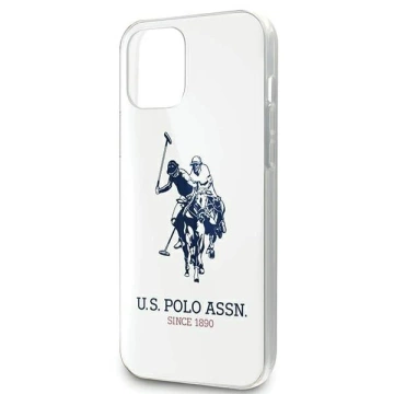 US Polo USHCP12LTPUHRWH Handyhülle für Apple iPhone 12 Pro Max weiß/weiß Glänzendes großes Logo