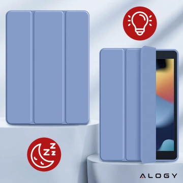 Hülle für Apple iPad 10.2 9 Gen 8/7 2021/2020/2019 Smart Pencil Case Alogy TPU Tablet Cover Blaues Glas