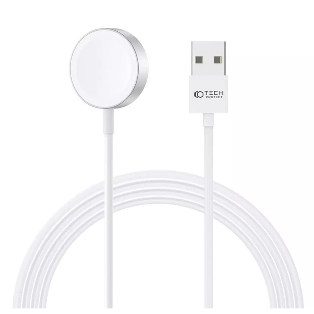 Ładowarka indukcyjna magnetyczna Kabel USB 120cm UltraBoost Magnetic Cable do Apple Watch White