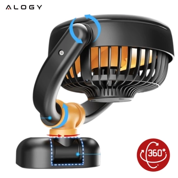 Schwarz Kleiner Ventilator Mini-Autoventilator für Cockpit-Armaturenbrett Zigarettenanzünder für Auto 12V Leise Alogy Auto