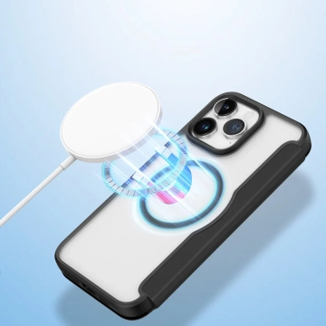 Etui Dux Ducis Skin X Pro do Apple iPhone 15 Pro magnetyczny pokrowiec MagSafe z klapką - czarny