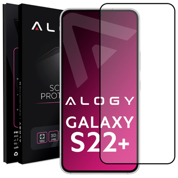 Szkło hartowane 9H Alogy Full Glue do etui case friendly do Samsung Galaxy S22 Plus Czarne