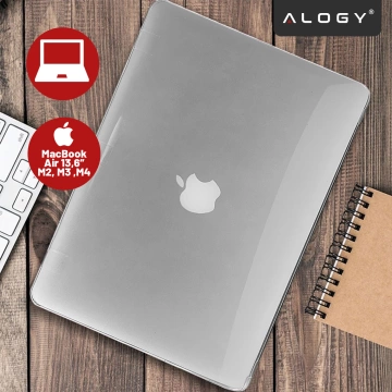 Etui Ochronne do Apple MacBook Air 13 13.6" M2 (2022) / M3 (2024) / M4 (2025), Smukłe i Przezroczyste, Alogy HardCase™ – Transparentne