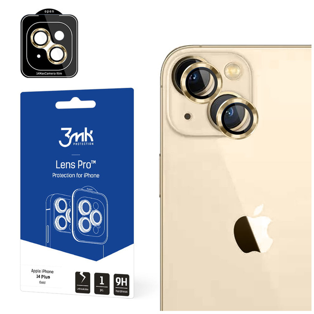 3mk Lens Protection Pro Handy-Objektivschutz für Apple iPhone 14 Plus Gold