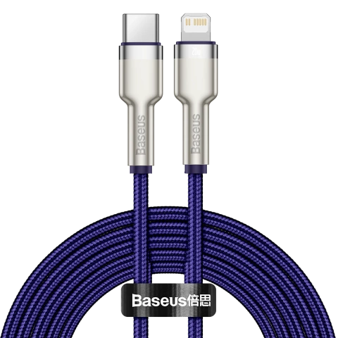Kabel USB-C do Lightning Baseus Cafule, 20W, 2m (fioletowy)
