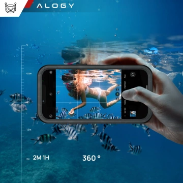 Etui Wodoodporne do Apple iPhone 16e Alogy HydroArmor™ IP68 Case z przezroczystym tyłem Pancerna obudowa 360