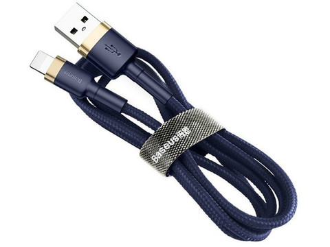 2m Baseus Keviar USB Lightning Kabel für iPhone iPad iPod 1.5A Marineblau