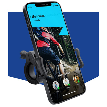 Universal 3mk Fahrradhalter Pro für Scooter Telefon Trolley Motorrad Schwarz