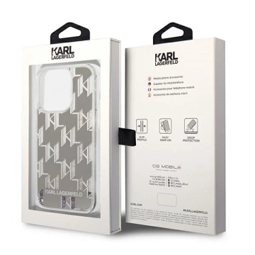 Etui Karl Lagerfeld KLHCP14LLMNMS für iPhone 14 Pro 6,1" Hardcase Liquid Glitter Monogram