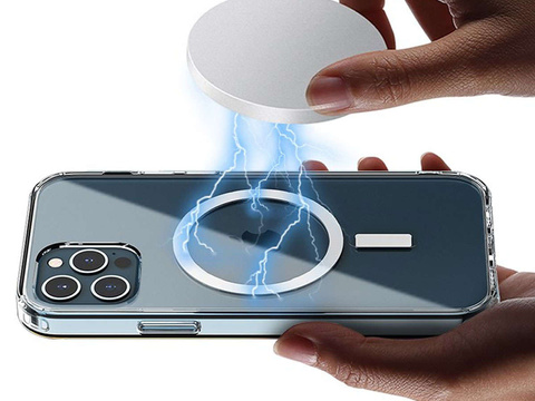 Etui pancerne Ultra Slim Alogy do ładowarek Qi do iPhone 12/ Pro Przezroczyste + Ładowarka Qi
