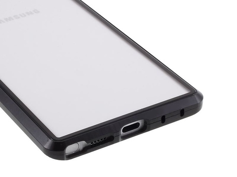 Etui magnetyczne szklane Dr.Fit dwustronne do Galaxy Note 10 Srebrne