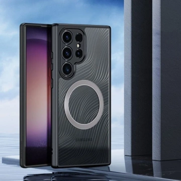 DUX DUCIS Aimo Mag Hülle – Panzerhülle kompatibel mit MagSafe für Samsung Galaxy S24 Ultra schwarz