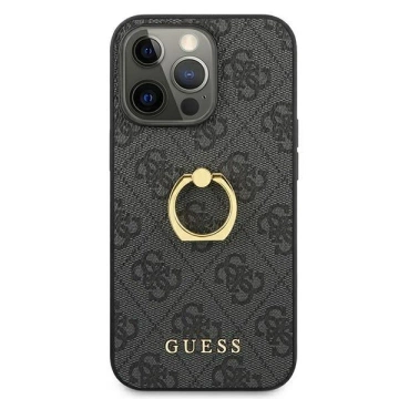 Etui Guess GUHCP13L4GMRGR für Apple iPhone 13 Pro / 13 6,1" szary/grey Hardcase 4G mit Ringständer
