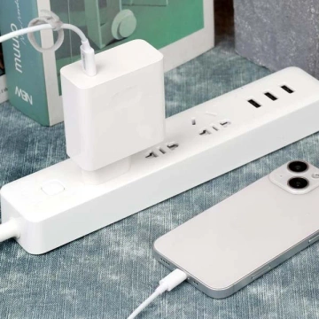 Wandladegerät 65 W iPhone auf Typ-C-Kabel Somostel Power Deliver Q15 PD Weiß