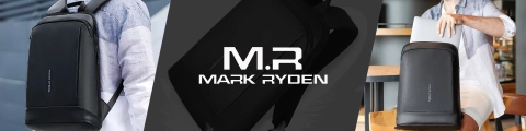 Plecak na Laptopa 15.6" Mark Ryden, Wodoodporny Biznesowy i Podróżny, Wygodny, Otwierany 180°, z Zaczepem na Walizkę, 13L (43×30×10 cm) – Czarny