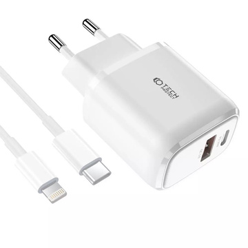C20W 2-PORT NETZWERKLADEGERÄT PD20W/QC3.0 LIGHTNING KABEL WEISS