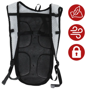 Fahrradrucksack mit 2-Liter-Trinkblase für Radfahrer, Läufer und alle, die gerne Rad fahren, Schwarz