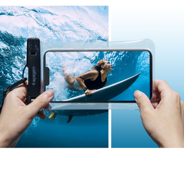 Uniwersalne etui wodoodporne na telefon 6.9 Spigen A601 IPX8 Crystal Clear