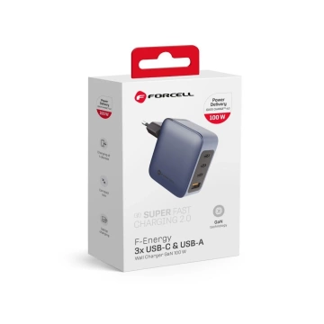Forcell GaN 100W 3xUSB-C 1xUSB-A PD QC SFC-Wandladegerät
