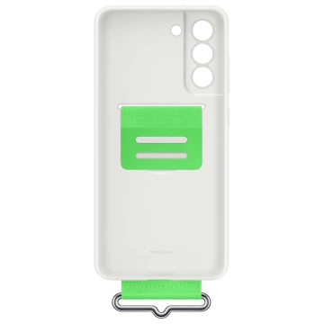 Samsung Strap Silicone Cover etui pokrowiec do Samsung Galaxy S21 FE biały (EF-GG990TWE)