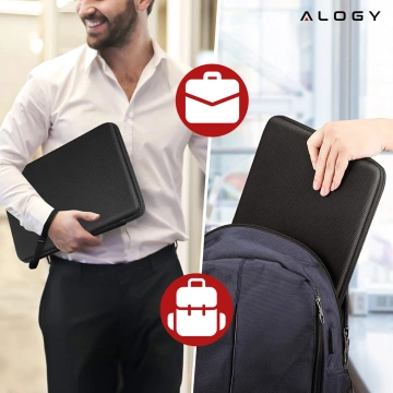 Laptop-Hülle, MacBook Air Pro 13,3 Zoll Alogy Hartschaum-Tasche, Schutzhülle für 13–14 Zoll Laptops, Schwarz