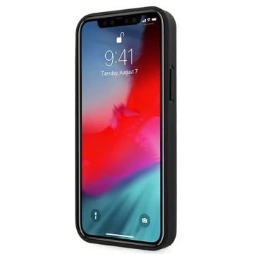 BMW BMHCP12SRCDPK Phone Case für Apple iPhone 12 Mini 5.4" schwarz/schwarz Hardcase Leather Deboss