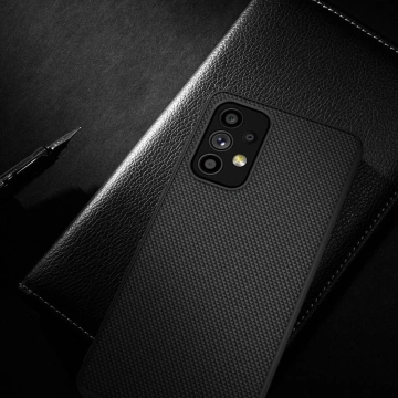 Nillkin Textured Case wytrzymałe wzmocnione etui z żelową ramką i nylonem na tyle Samsung Galaxy A73 czarny