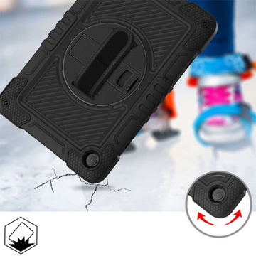 Hülle für Samsung Galaxy Tab A9 Plus 2023 11" X210/X215/X216 Panzerhülle mit Riemen Alogy Case schwarz