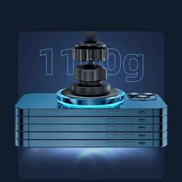 Joyroom Magnetische Autohalterung Qi Kabelloses Induktionsladegerät 15 W (MagSafe-kompatibel für iPhone) Lüftungsöffnung Silber (JR-ZS291)